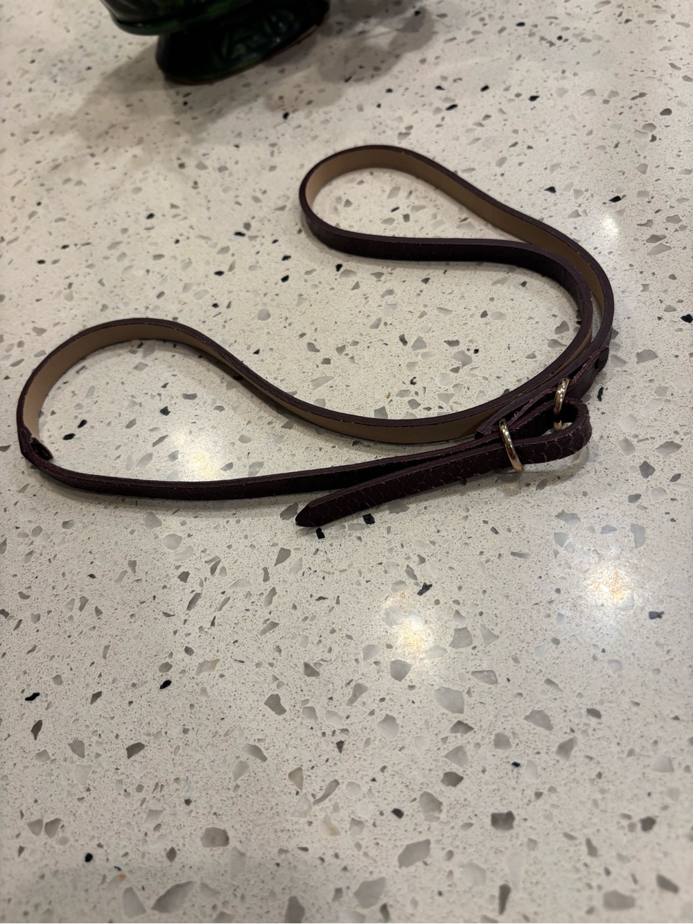 Talbot’s Women's Slim Leather Strap Belt - Burgandy